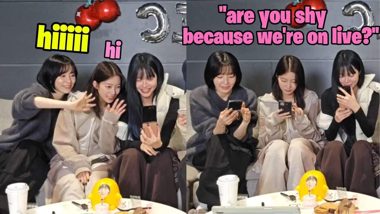 EUNCHAE calls her brother during a live and he gets shy 😂