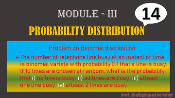 #14 || Problem#3 || Problem on Binomial distribution || 18MAT41 || By Shafiqahmed.