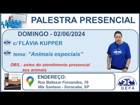 Assista: Palestra Presencial - c/ FL�?VIA KUPPER (02/06/2024)