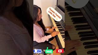 Playing Twinkle Twinkle little star on Piano! #shorts #piano #twinkle