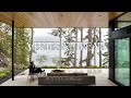 Lakefront home in canada minimalist architecture blends with nature  bim concept