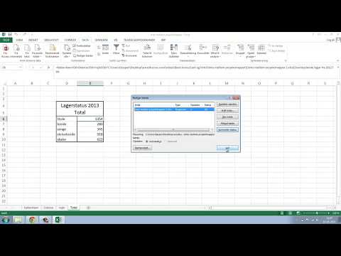 Opdater og rediger links mellem projektmapper i Excel