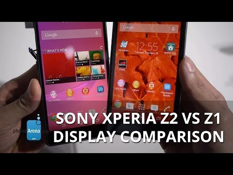 Sony Xperia Z2 versus Sony Xperia Z1 display comparison