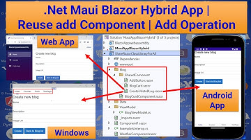 .Net Maui Blazor Hybrid App | Reuse add Component | Add Operation