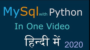 MySql with Python In One Video