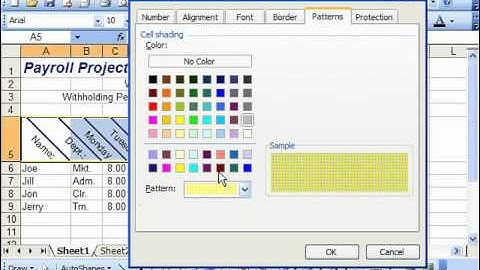 Excel 2003 Tutorial The Patterns Tab Microsoft Training Lesson 7.7