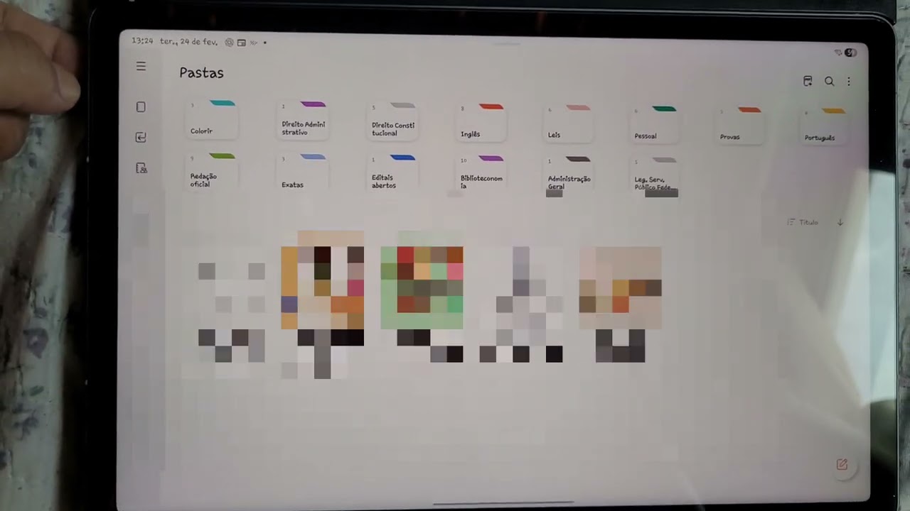Como Organizar Pastas no Samsung Notes pelo Tablet