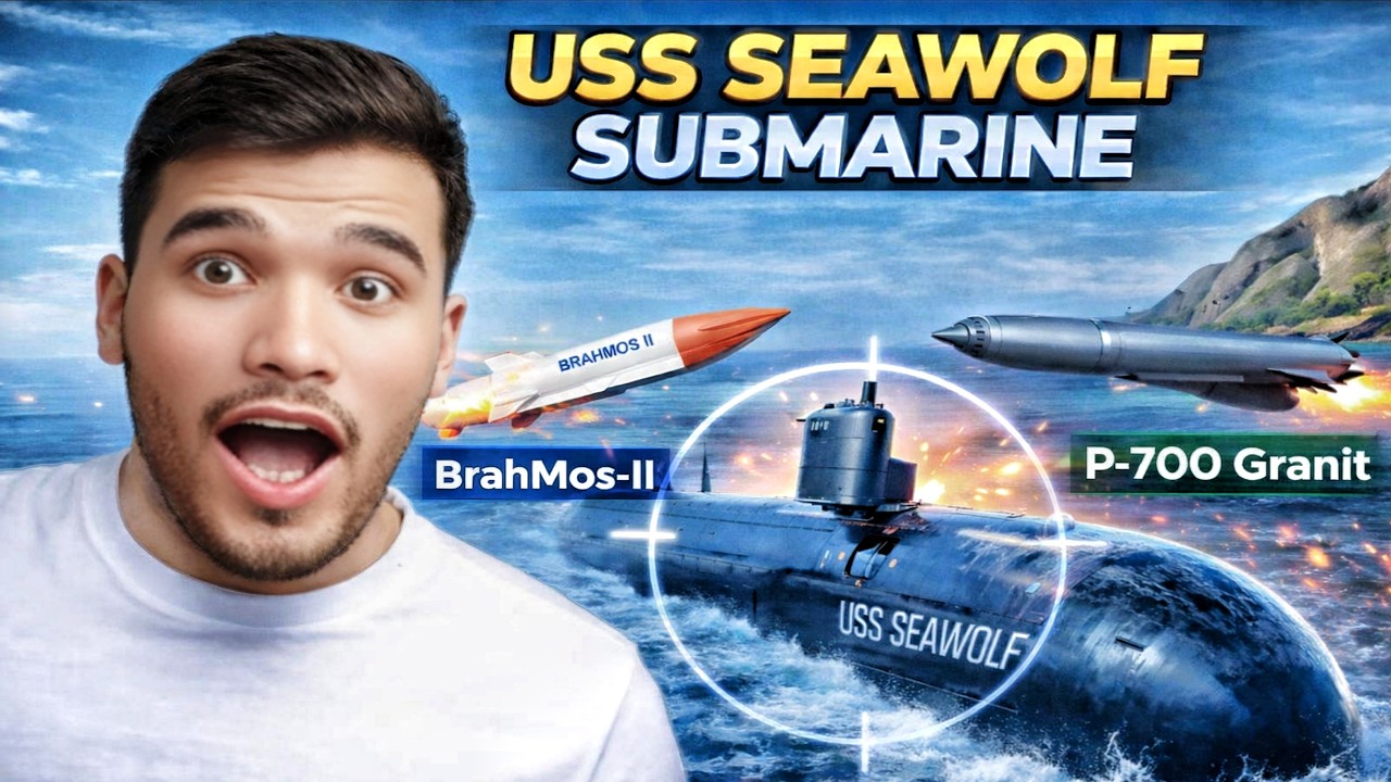 USS Seawolf Submarine Ka Epic Khel! #BrahMos-II & #P-700Granit | Modern #warships  🔥