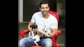 John abraham with their 💞lovely wife priya runchal n adopted pup👫🦮🥰