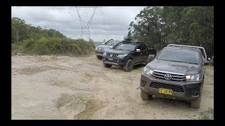 Stock N80 Hilux vs MQ Triton at Watagans State Forest