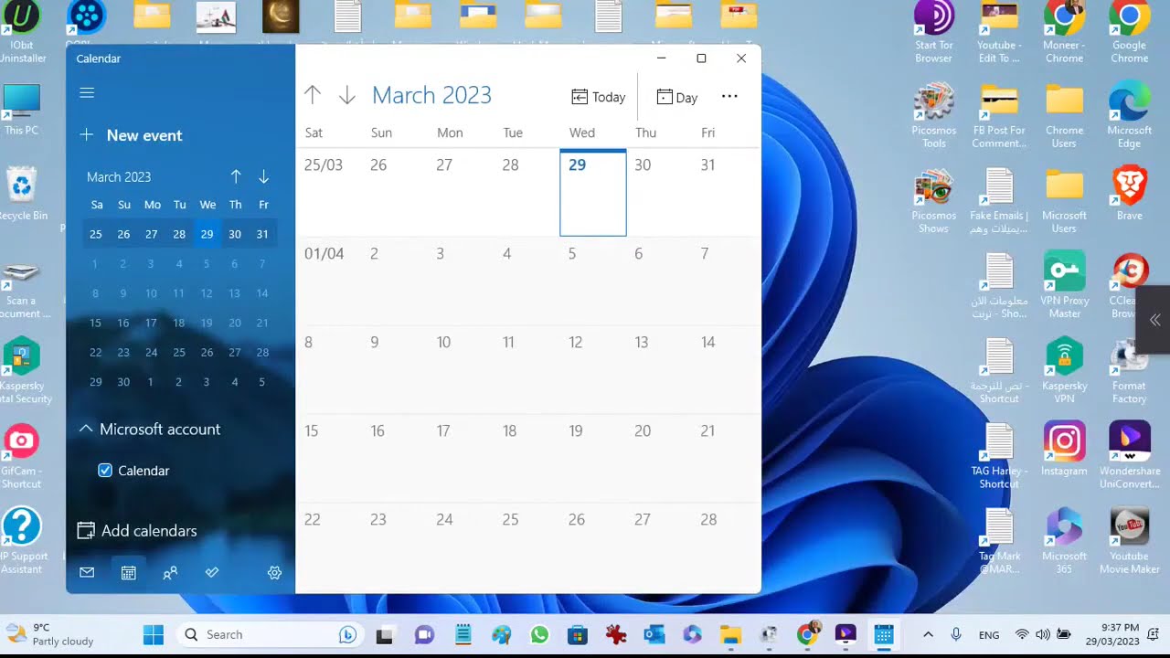 How To Put Or Add Calendar On Desktop Windows 11 - YouTube
