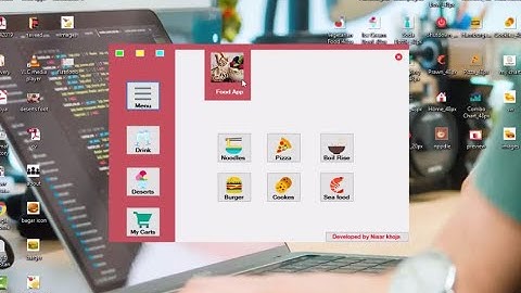 C# UI Design of Flat Desktop Application of Fast Food Restaurant
