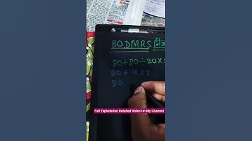 Easy Math BODMAS RULE Question Solving Method #maths #bodmas #solution #viral #youtubeshorts .
