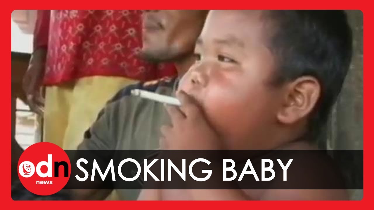 Indonesian Baby Smokes 40 Cigarettes A Day Youtube