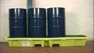4 Drum Inline Poly Spillpallet Short Version by ENPAC