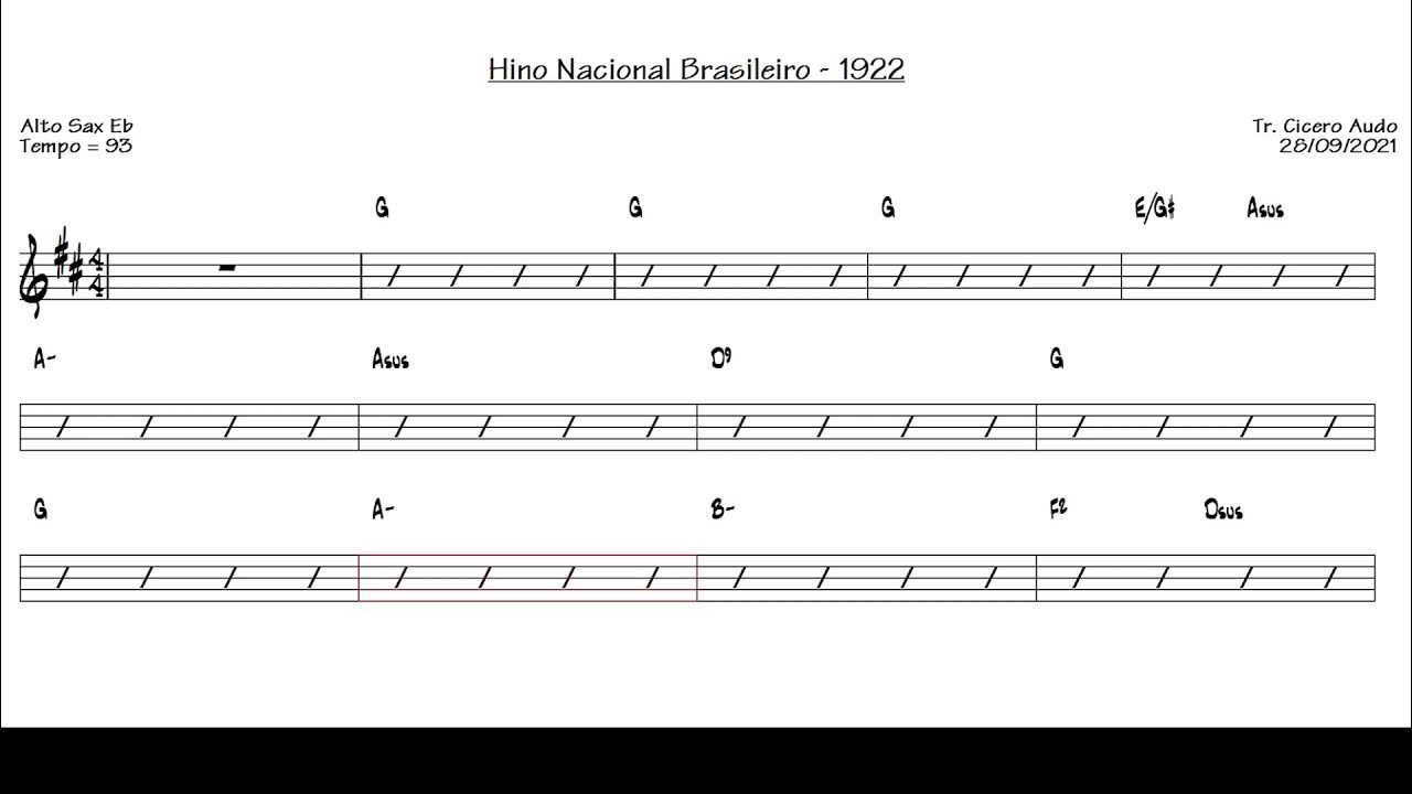 Dobrado 1870, Partitura