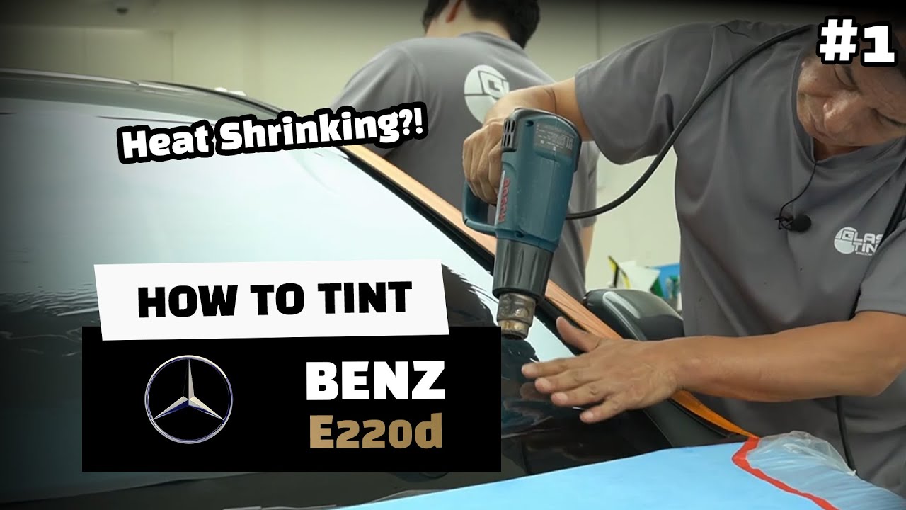 [ENG SUB] How to window tint sputtered film on the windshield by heat shrinking windowtint 