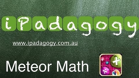 iPadagogy - App Review - Meteor Math Tutorial