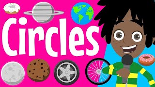 Circles Are Everywhere! Learn all about circles with this funky 2d shape song for kids screenshot 3