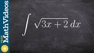 U substitution with a radical