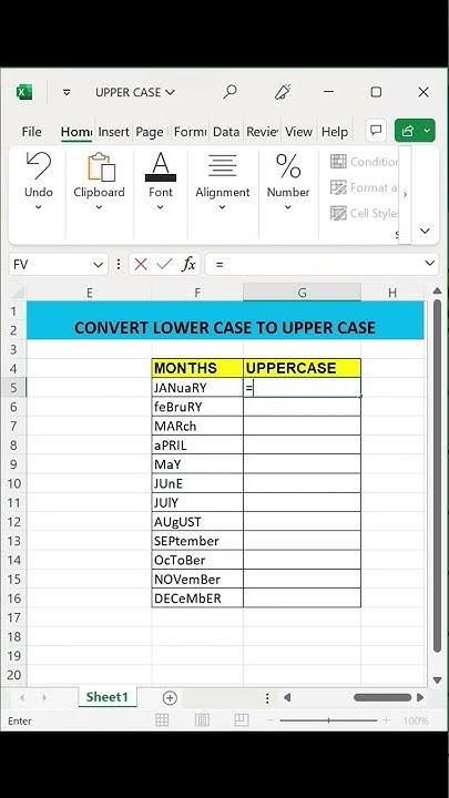 how-to-convert-small-letter-to-capital-letter-in-excel-shorts-excel