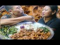 How to cook buffalo innards akzz style recipe mukbang with my lovely wife