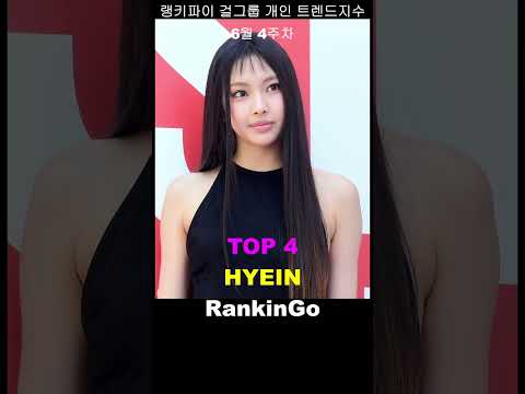 ▶개인◀ 랭키파이 걸그룹 개인 트렌드지수 #TOP5 #6월4주