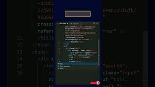 Search Bar Using HTML and CSS #shorts