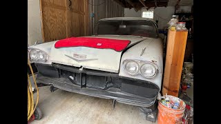 Will it run? Old hot rod 1958 Chevy Impala sitting in a garage for years!