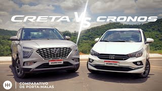 Which has the better TRUNK? Comparison: HYUNDAI CRETA vs. FIAT CRONOS Fiat Cronos Porta Malas
