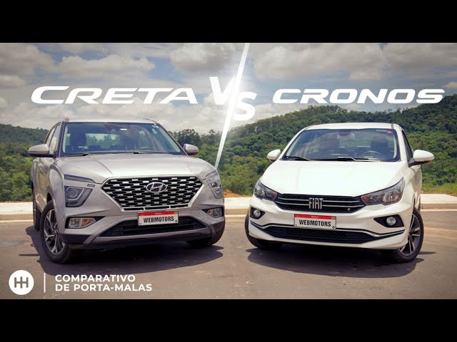 Video: Qual tem o melhor PORTA-MALAS? Comparativo: HYUNDAI CRETA X FIAT CRONOS
