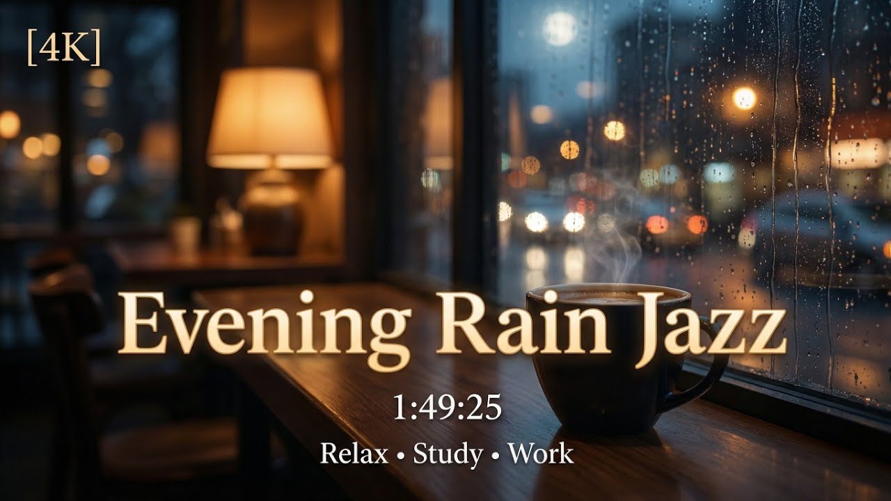 Moonlight Cafe Jazz ☕ Rainy Night Coffee Jazz for Deep Focus, Study ...