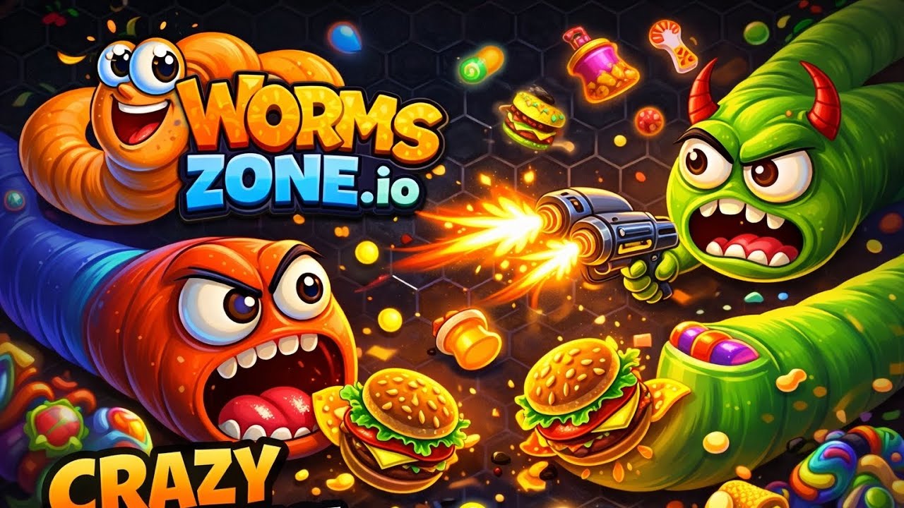 Worms zone io crazy gameplay video😆😅