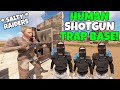 Rust  human shotgun trap base catches salty raiders