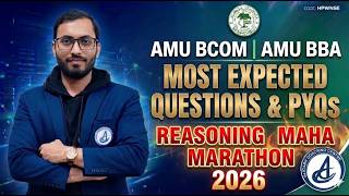 Reasoning Top MCQs for AMU B.Com & BBA Entrance 2026 | Full Practice Set with Solutions 🔥
