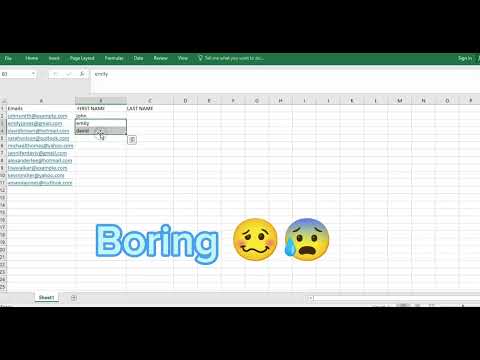 Split Full Name To First Name Half Name and Last Name How to Separate   in Emails in excel Formula