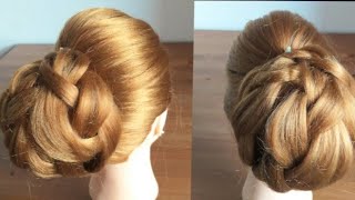 Hermosos peinados paso A paso  #peinados de trenza fáciles/Easy french roll hairstyle /تسريحات الشعر