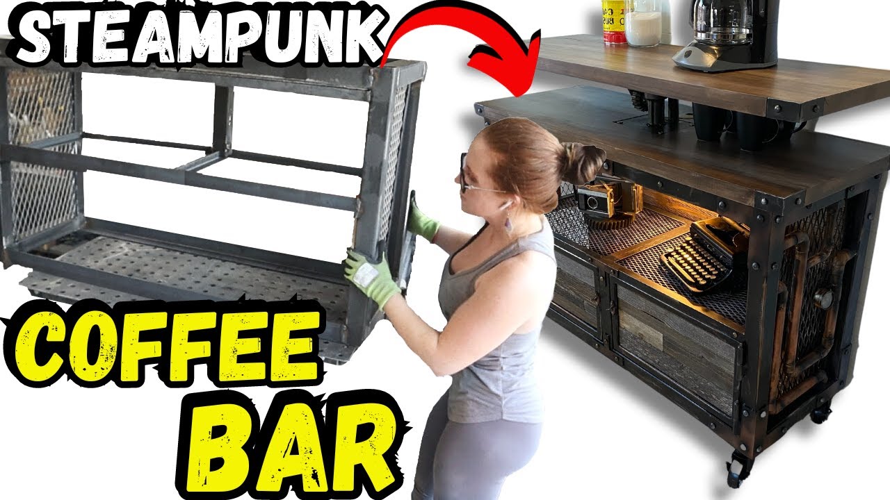 Building a Steampunk Coffee Bar | Copper Pipes, Gauges &amp; a Model A Jack ...
