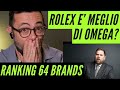 Rolex è meglio di Omega? Ranking di 64 brand di orologi | Reaction a Nico Leonard