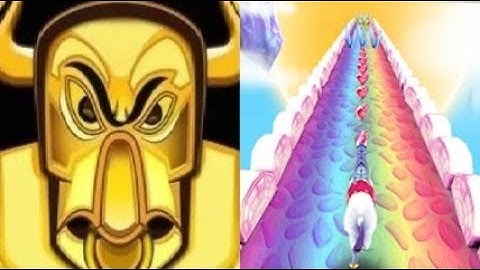 Agent Bull Run Endless Racing vs My Little Unicorn Runner 3D 2