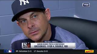 Aaron Boone on the Yankees loss to the Red Sox