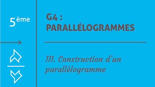 III. Construction d'un parallélogramme