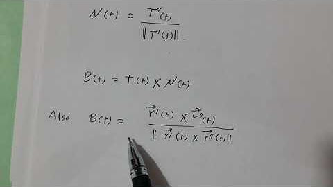 Intermediary Analysis(Calculus 3):Unit Tangent ,Normal and Binomial Vectors
