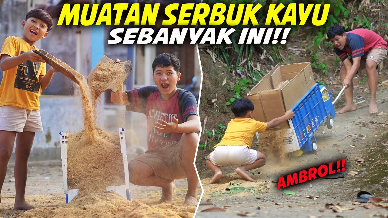 TRUK DIMAS RUSAK!! DITDIM MUAT SERBUK KAYU FULL SAMPAI TRUKNYA RUSAK ...