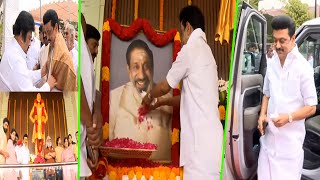 நடிகர் சிவாஜிக்கு மரியாதையை செலுத்திய ஸ்டாலின் | CM MK Stalin Visit Sivaji Ganesan Memorial | Prabhu