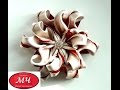 МК Интересный цветок канзаши. Цветы из лент. DIY Ribbon flowers