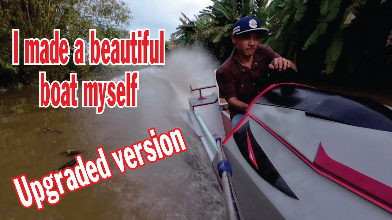 I made my own canoe cake for fishing (upgraded version)