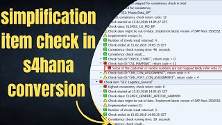 Simplification Item Check || S4HANA Upgrade || S4HANA Conversion
