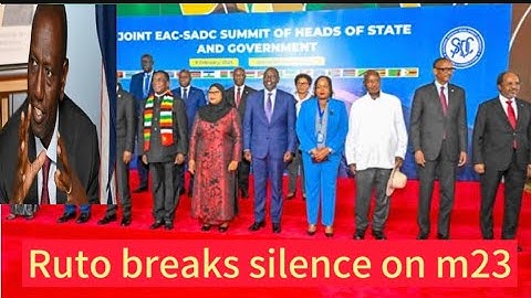 EAC-SADC Summit Tensions: President Ruto’s Bold Stand on DRC Crisis & M23 Rebels”