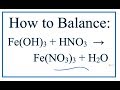Balancing Chemical Reactions Steps